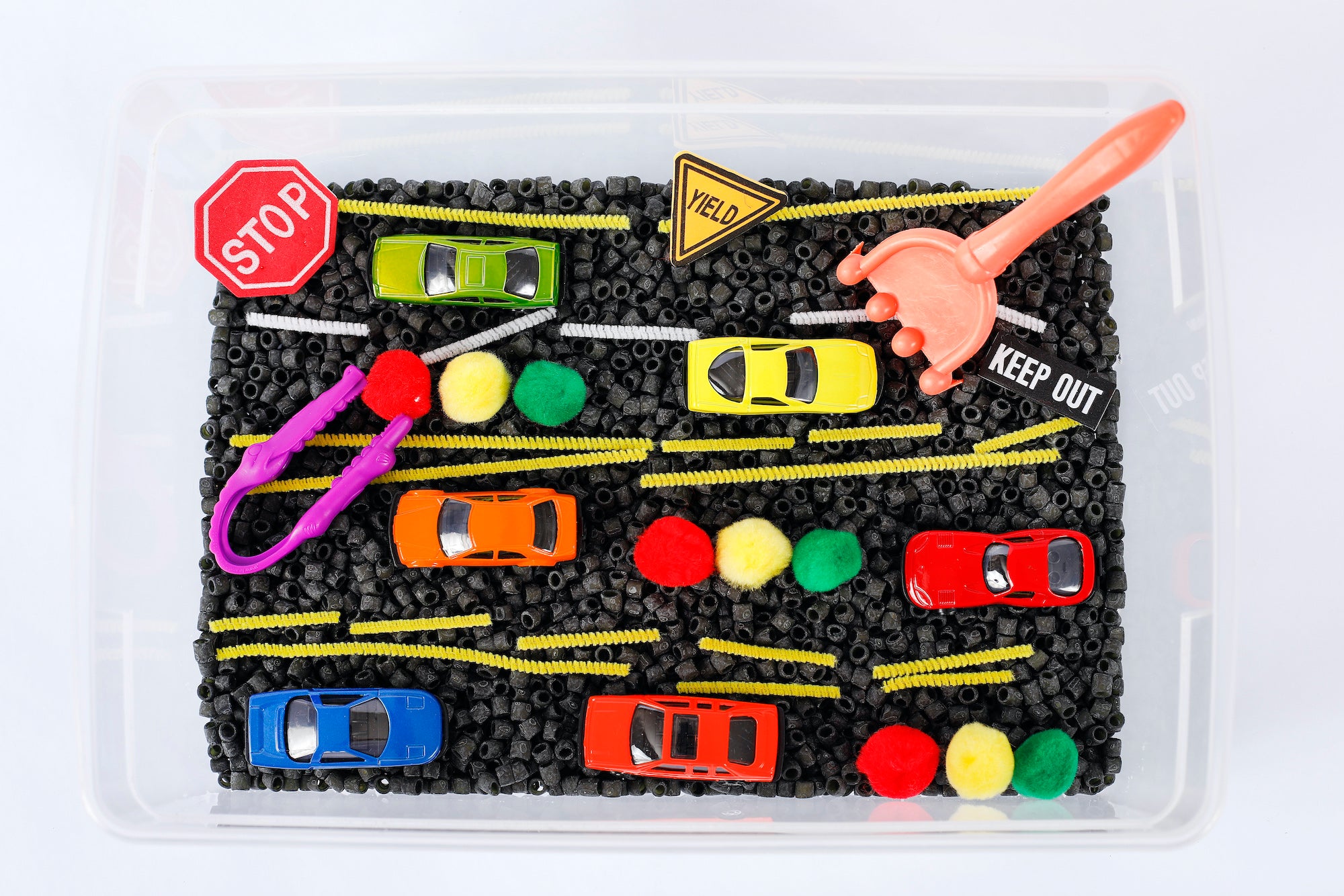 Cars Sensory Bin