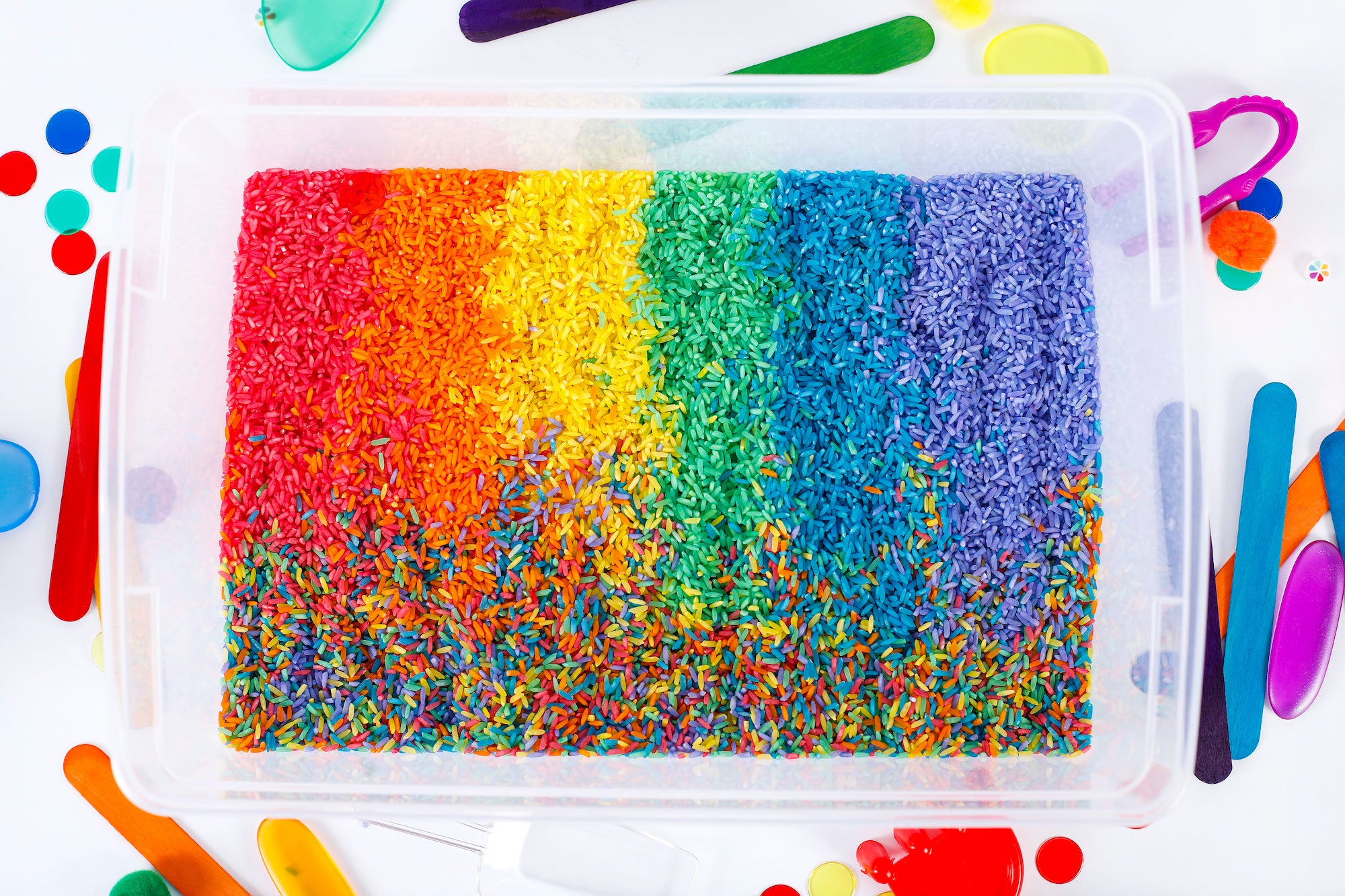 Rainbow Sensory Bin