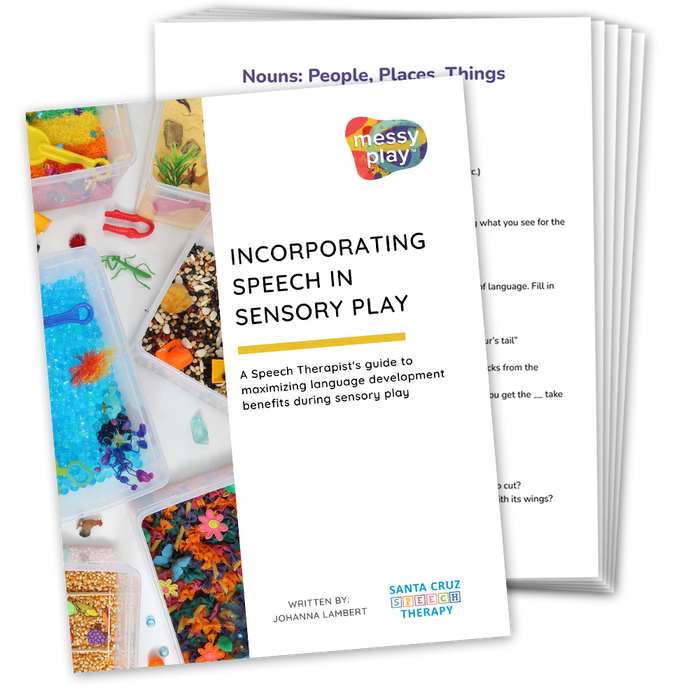 Incorporating Speech in Sensory Play (downloadable PDF)