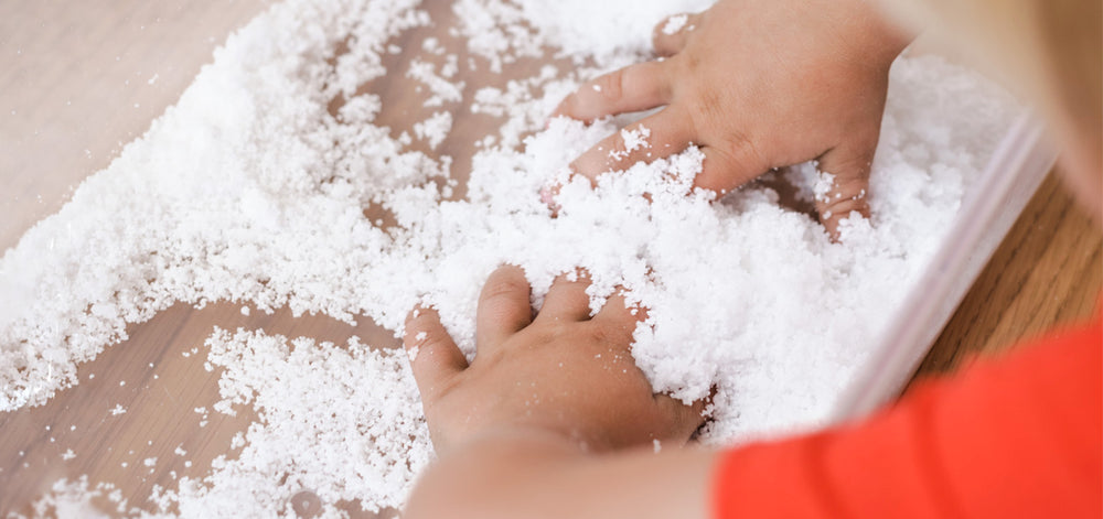 The Best DIY Fake Snow Recipes for Sensory Play With Kids