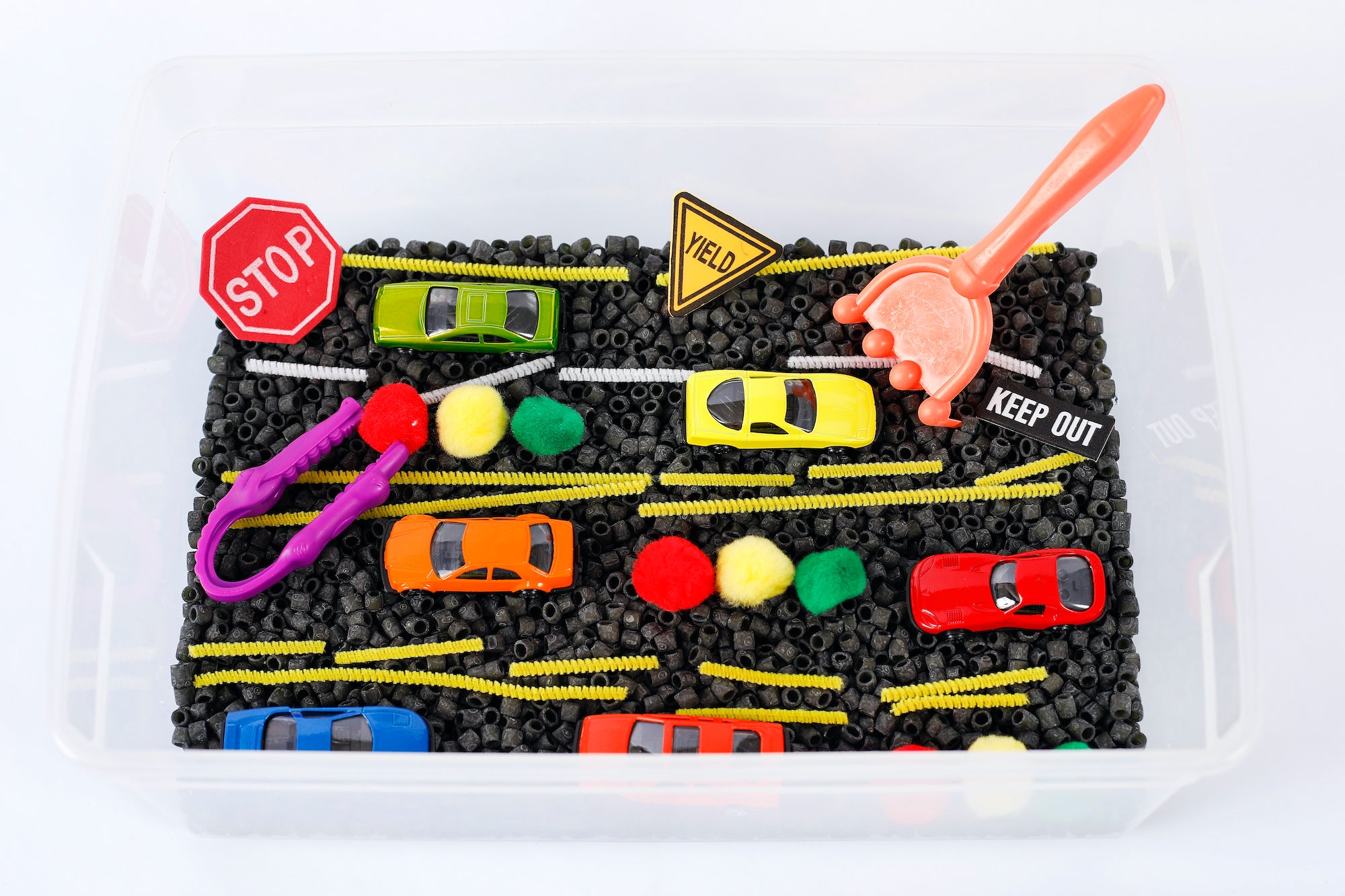 Cars Sensory Bin – Messy Play Kits