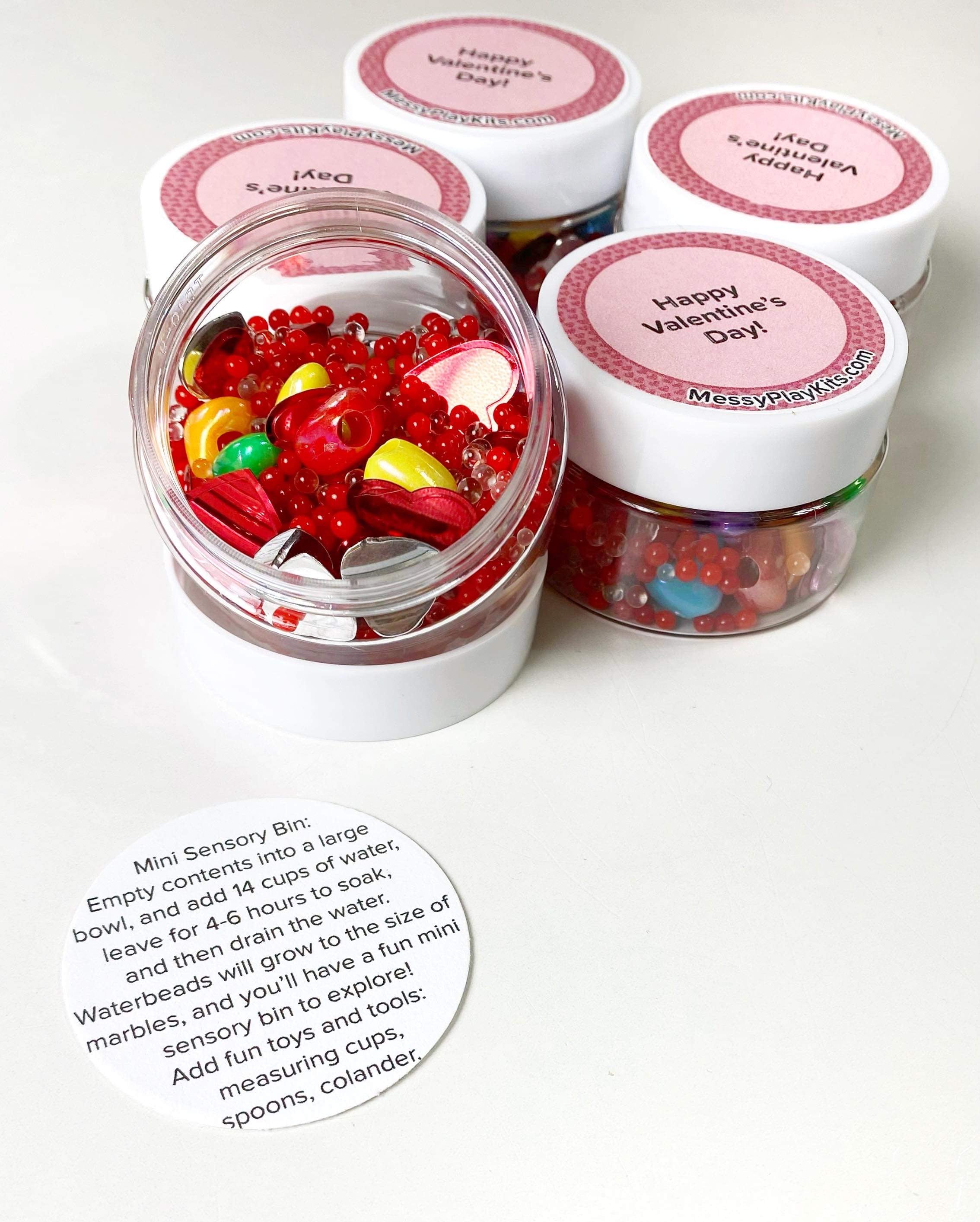 Valentine's Day Mini Sensory Bins- classroom gifts